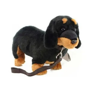 Jazvečík plyšový s vôdzkou