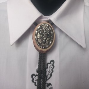 Poľovnícka kravata Bolo - Hubertus chróm I