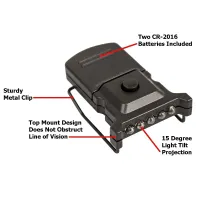 CYCLOPS lampa na šiltovku MICRO white